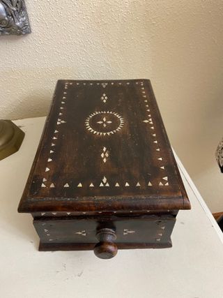 Caja de afeitar de barbero con espejo