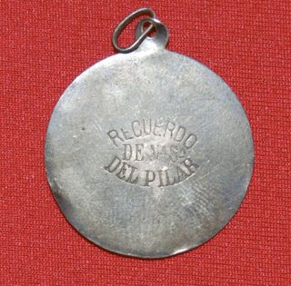 Medalla antigua Virgen Del Pilar