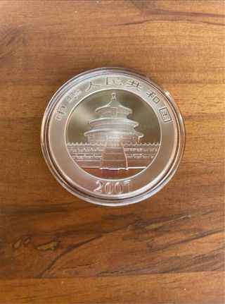 Panda chino 2007 moneda de plata
