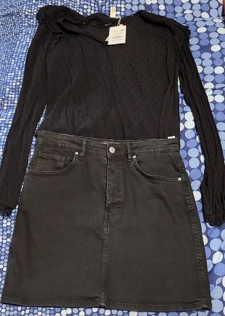 Lote de ropa (falda, blusa y camisa)