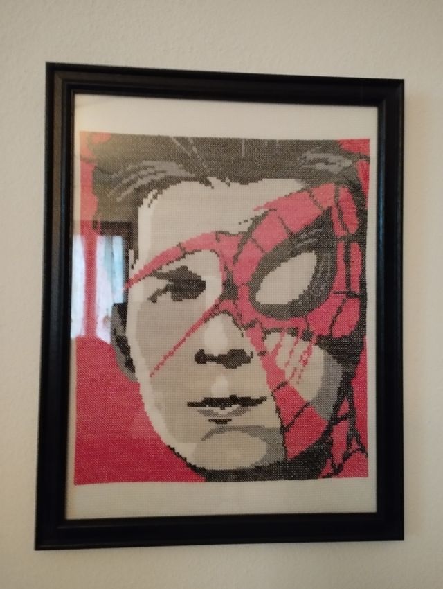 Quadro Spiderman realizzato a mano