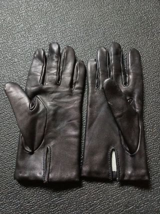 Guantes cuero negro de vestir