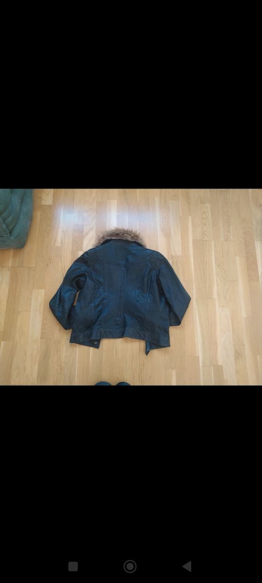 Cazadora de cuero auténtico mujer