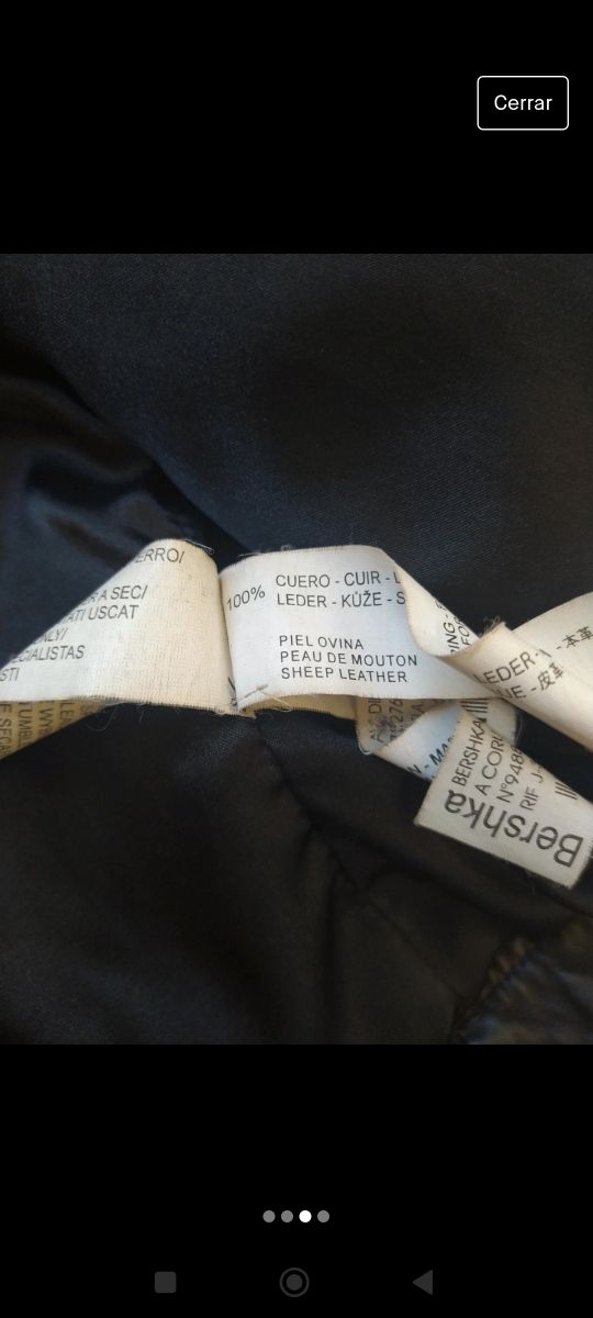 Cazadora de cuero auténtico mujer