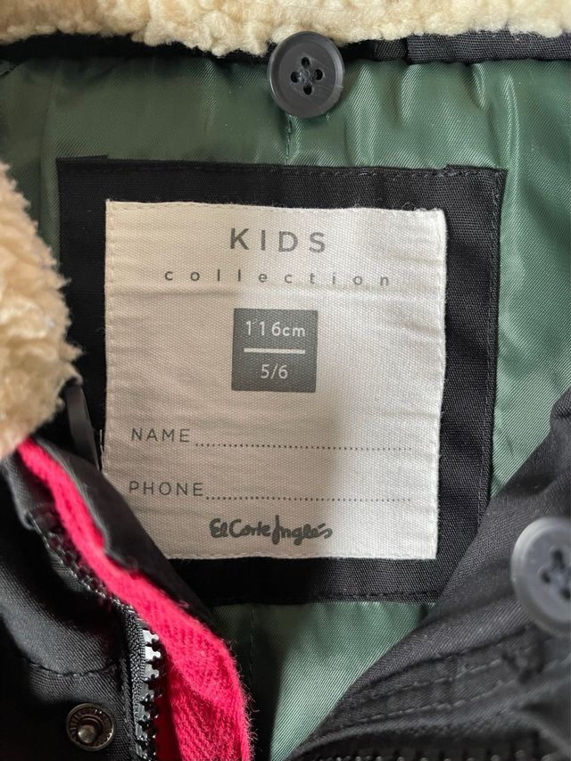 Abrigo talla 5/6 de El corte Ingles