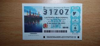 ZARAGOZA (10) décimos y cupones