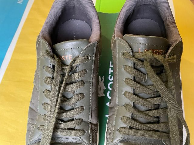 zapatillas Lacoste cuero verde