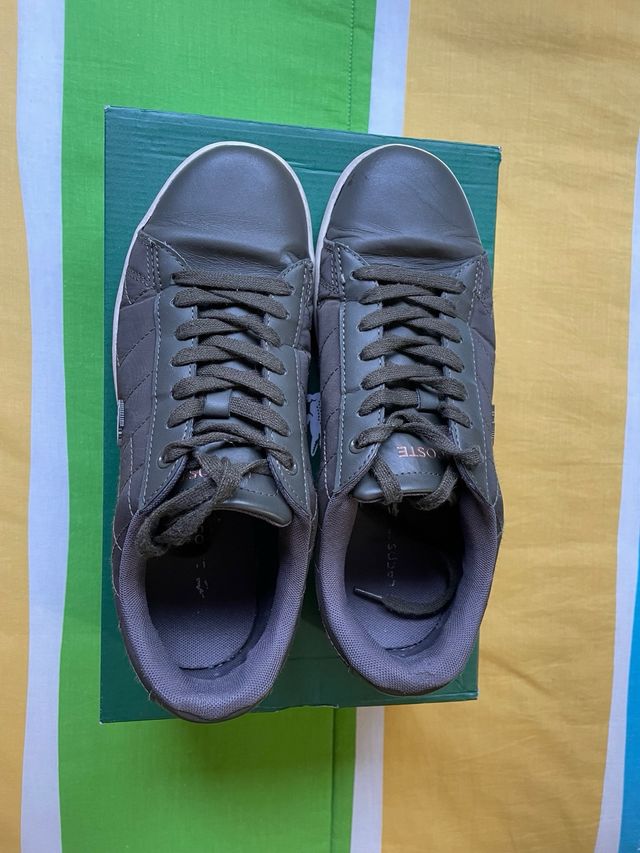 zapatillas Lacoste cuero verde