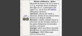 Moneda celtibérica siglo II a.c