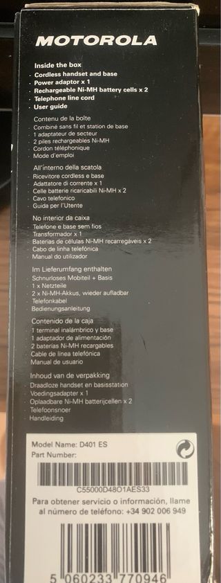 teléfono inalambrico Motorola