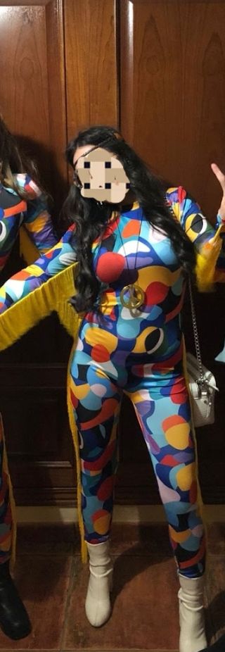 Disfraz mujer hippie talla xs hecho a mano