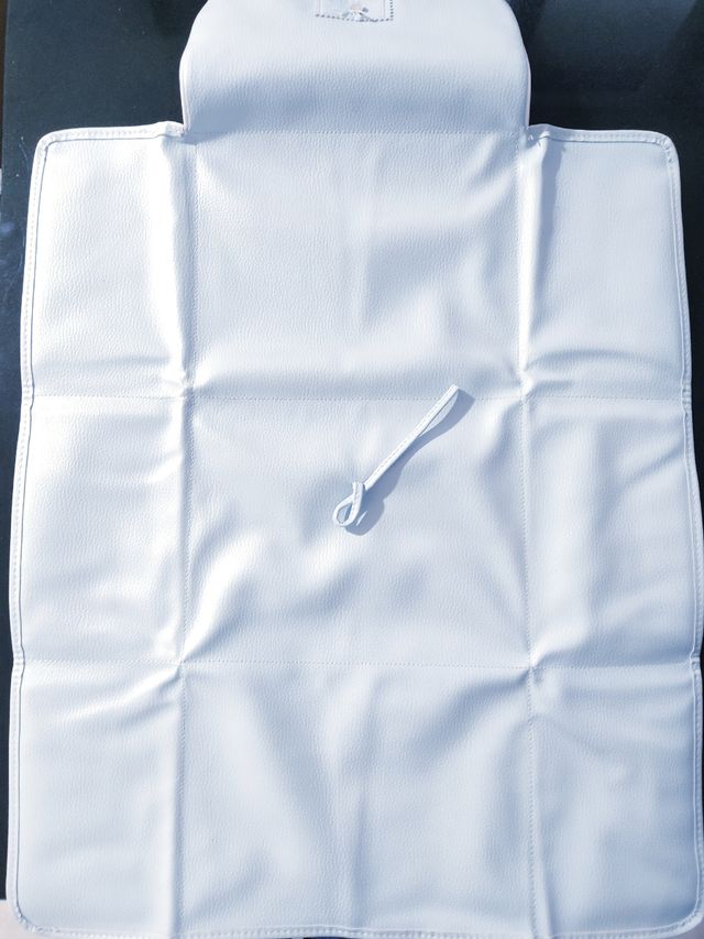 fasciatoio pieghevole in ecopelle blu chiaro