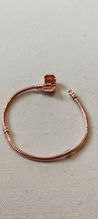 Pulsera plata color oro rosa