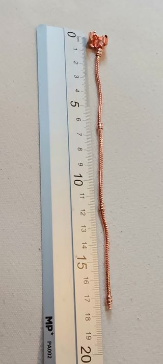 Pulsera plata color oro rosa