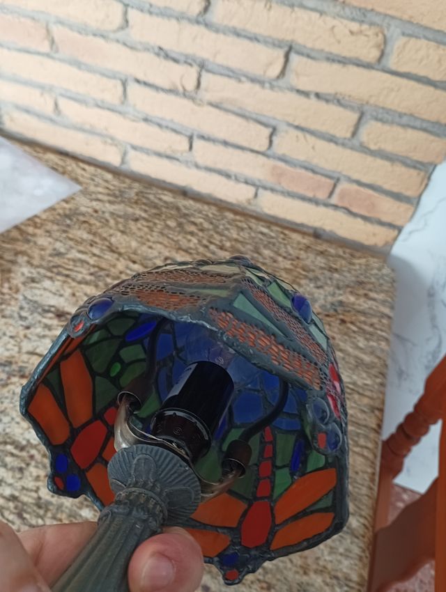 Lampara de noche con cristales