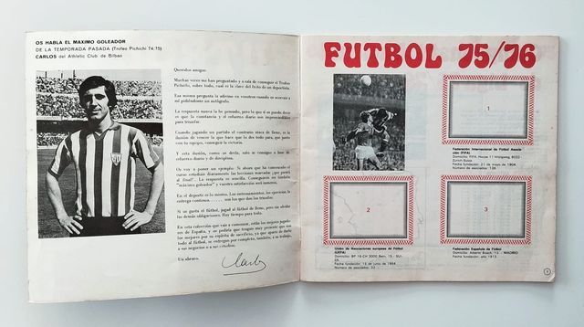 Albúm de cromos FUTBOL 75/76 Campeonato de Liga
