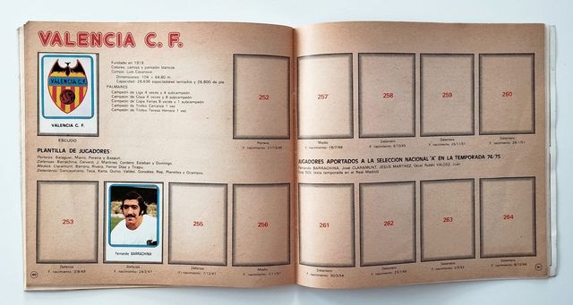 Albúm de cromos FUTBOL 75/76 Campeonato de Liga