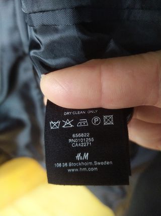 Americana negra de hombre