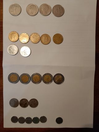 Monete straniere e lire italiane