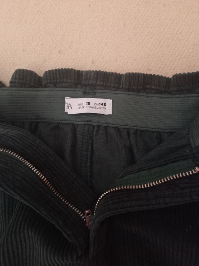 Minifalda pana verde, Zara 10 años