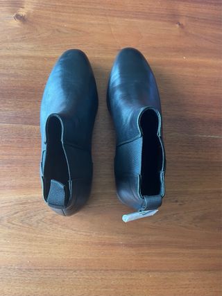 Botines piel Zara negros talla 43