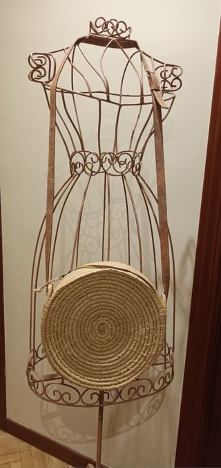 BOLSO MIMBRE RAFIA NATURAL REDONDO