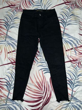 Pantalones vaqueros negros talla L