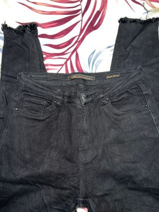 Pantalones vaqueros negros talla L