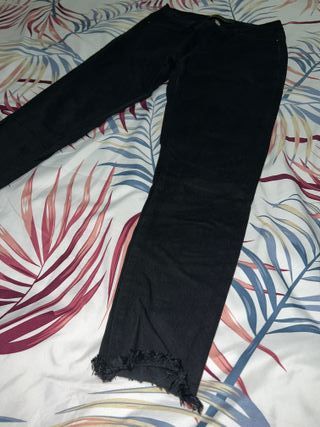 Pantalones vaqueros negros talla L