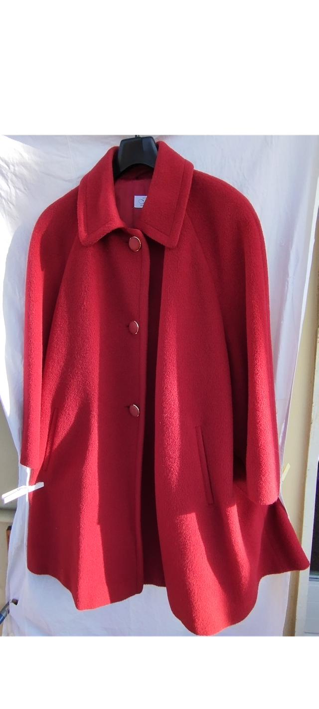 Cappotto rosso da donna in Alpaca