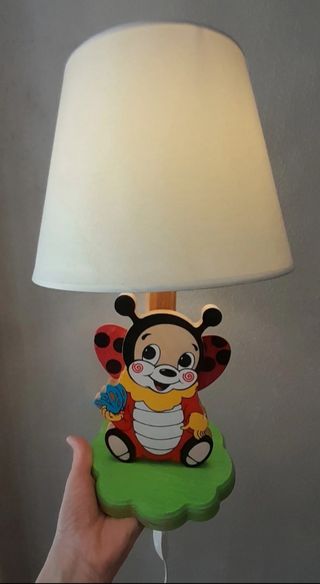 Lampada in legno artigianale cameretta bimbi