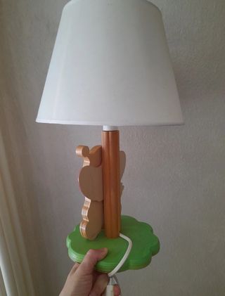 Lampada in legno artigianale cameretta bimbi