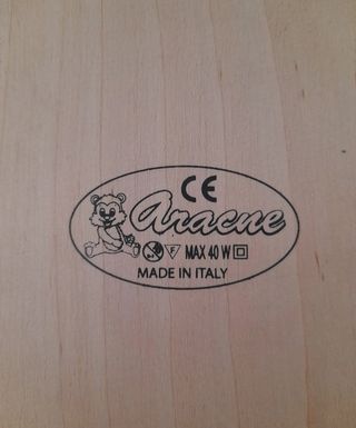 Lampada in legno artigianale cameretta bimbi