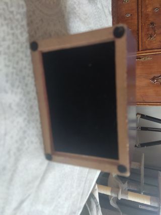 Agenda telefónica de mesa de caoba