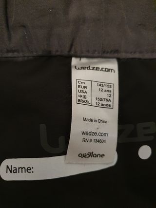 wed'ze Sci pantaloni ragazza