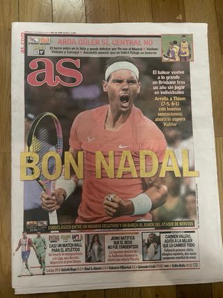 periodico completo vuelta Rafa Nadal