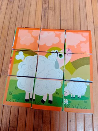 Puzzle en cubos infantil de animales 