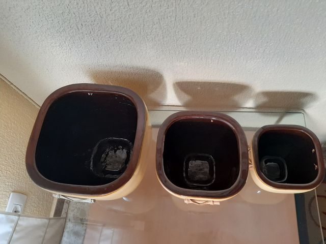 Maceteros esmaltados decorativos