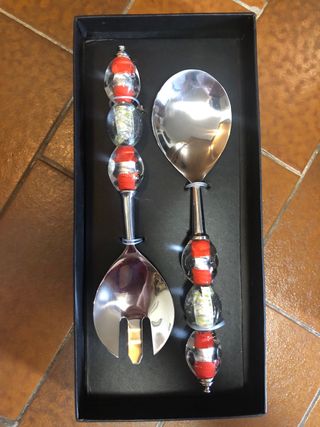 Posate manico vetro