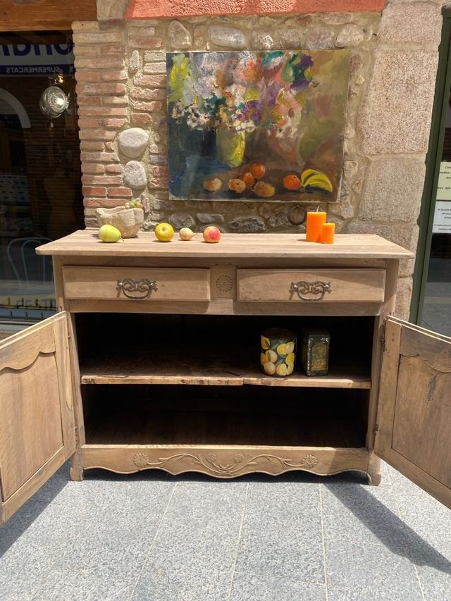 Mostrador antiguo Frances de nogal. restaurado