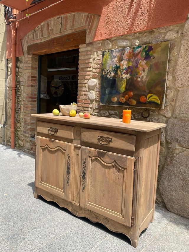 Mostrador antiguo Frances de nogal. restaurado