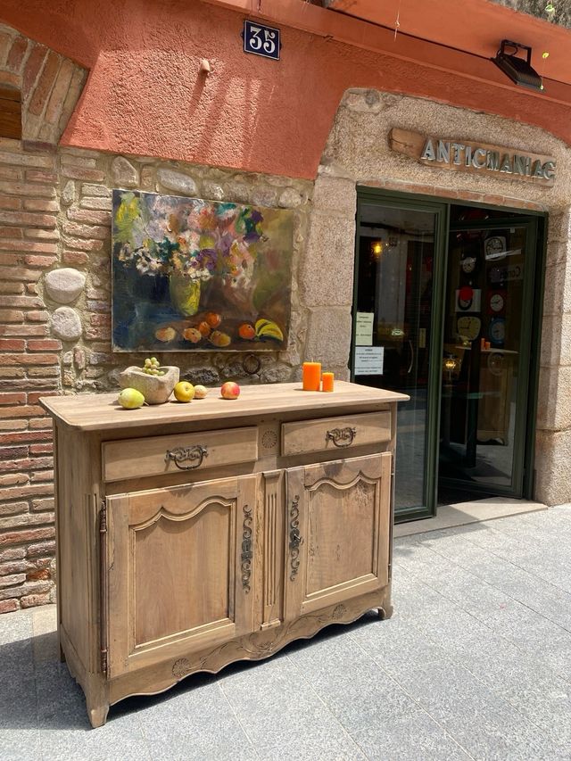 Mostrador antiguo Frances de nogal. restaurado
