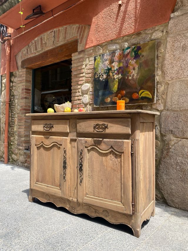 Mostrador antiguo Frances de nogal. restaurado