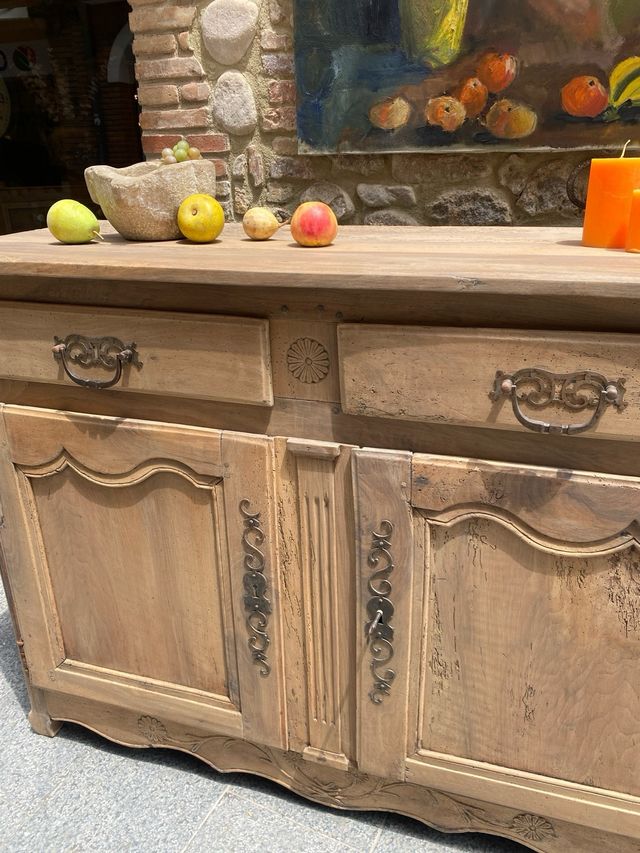 Mostrador antiguo Frances de nogal. restaurado