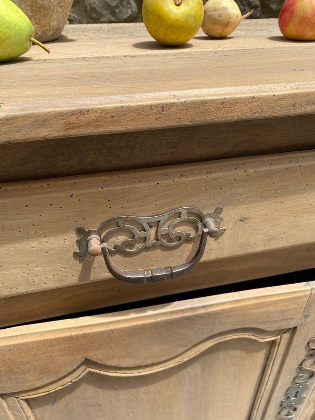 Mostrador antiguo Frances de nogal. restaurado