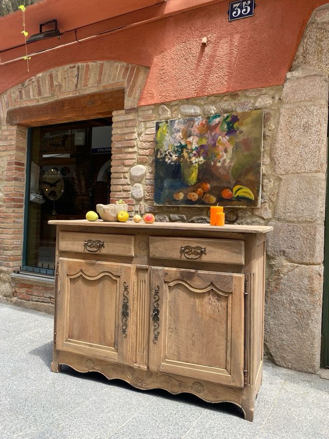 Mostrador antiguo Frances de nogal. restaurado