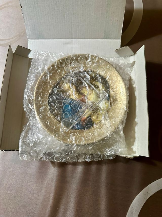 Piattino decorativo immagine sacra con piedistallo