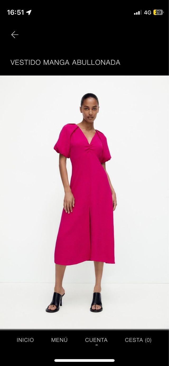 vestido fucsia Zara A ESTRENAR con etiqueta