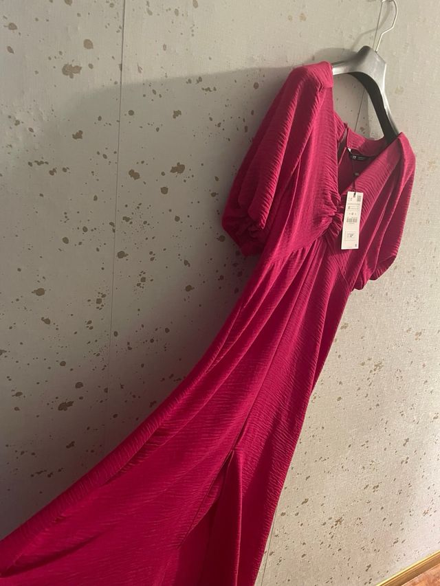 vestido fucsia Zara A ESTRENAR con etiqueta