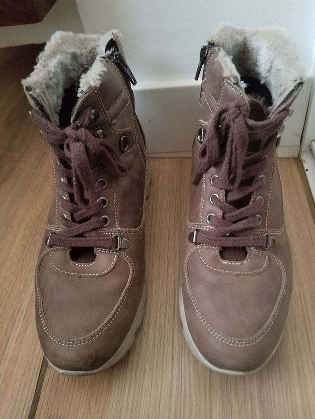 Botines marrones piel Barechi